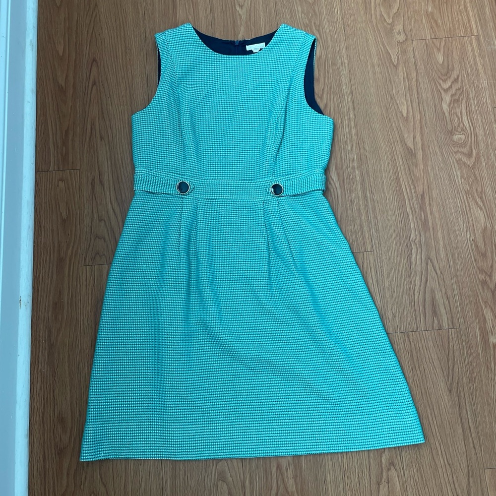 Shoshanna green shift dress